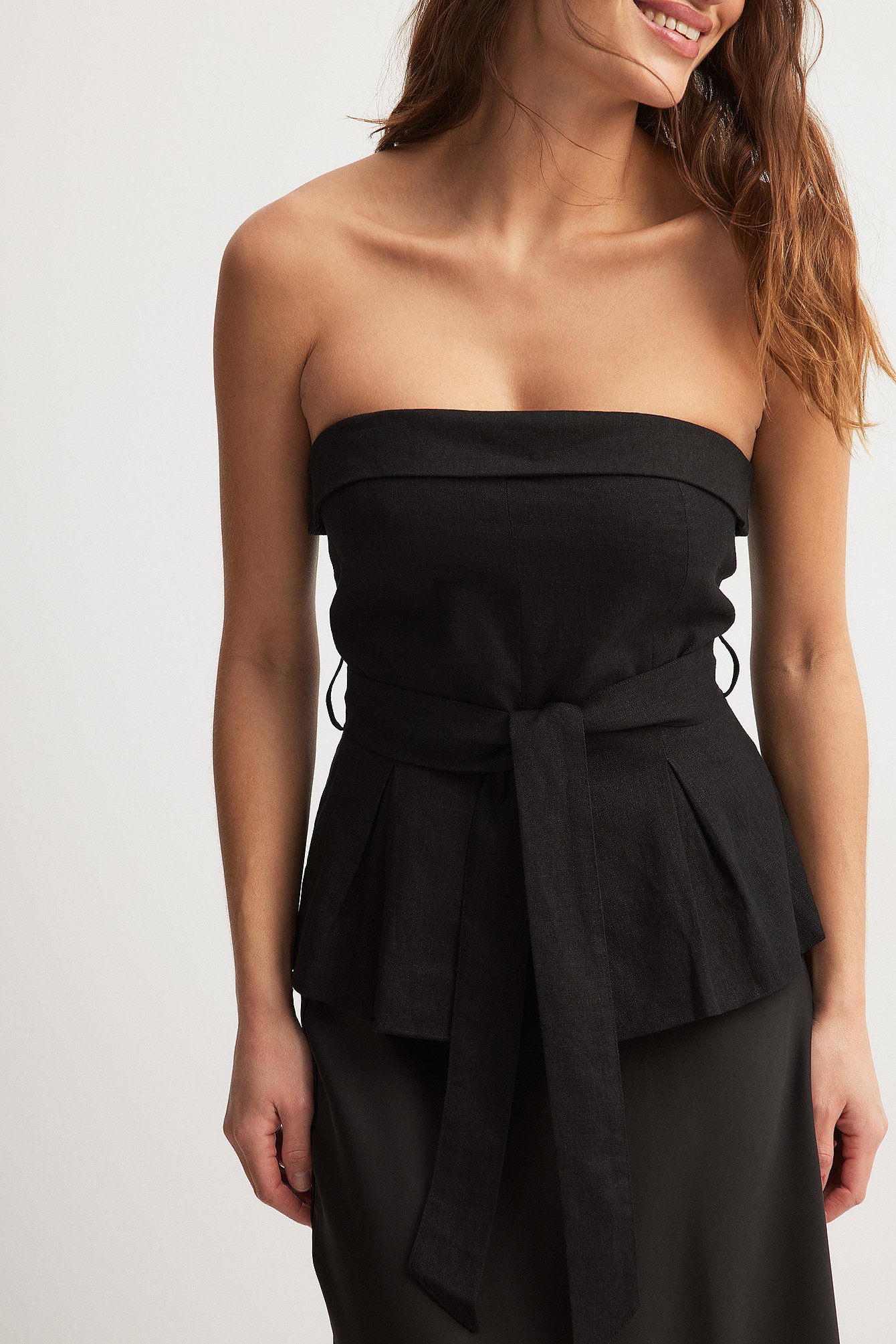 Belted Fold Detail Top