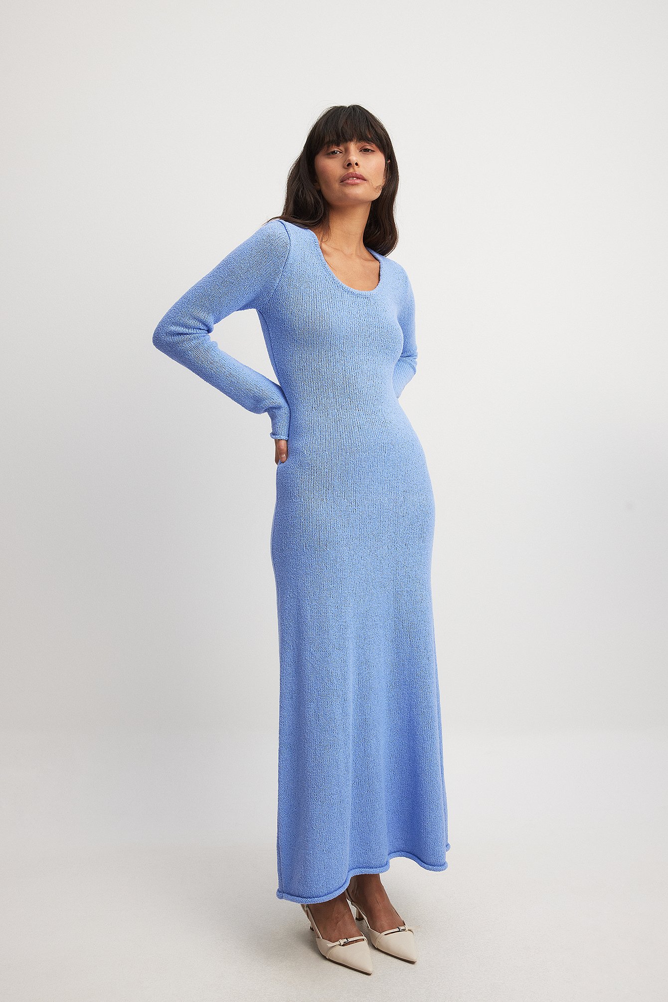 Knitted Long Sleeve Maxi Dress