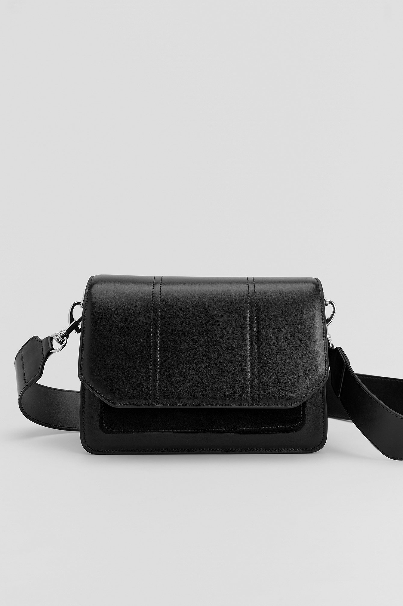 Leather Compartment Crossover Bag