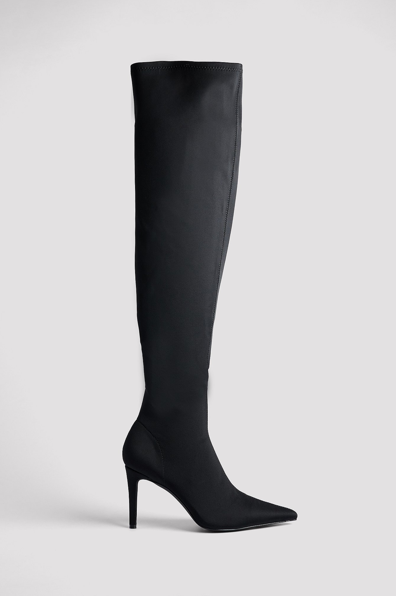 Black Over Knee Pointy Toe Boots