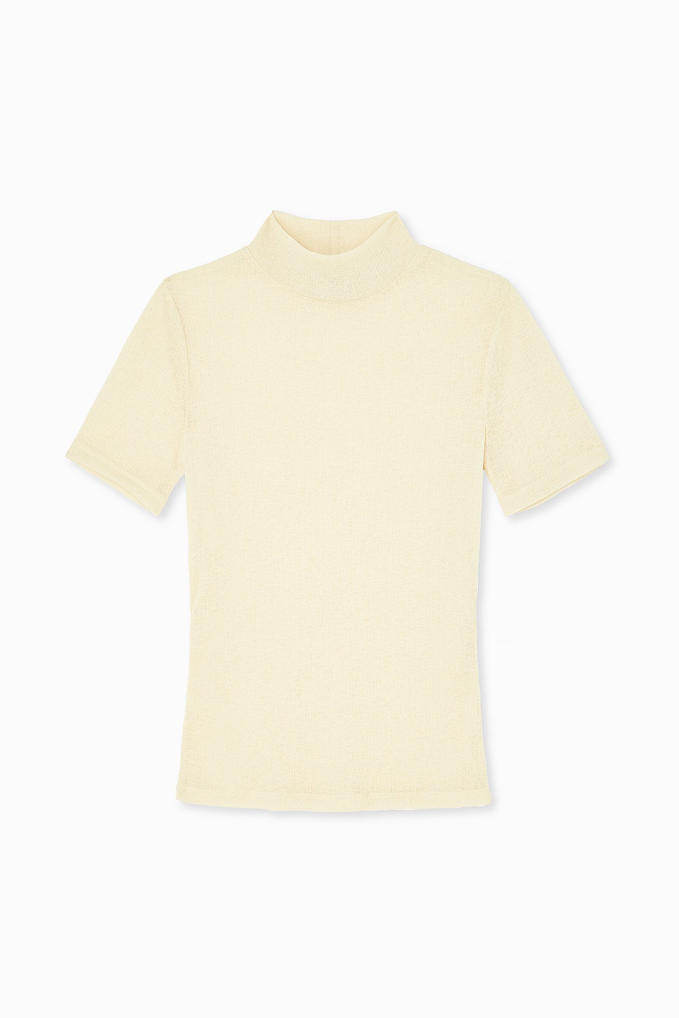 Yellow Sheer Short Sleeve Top