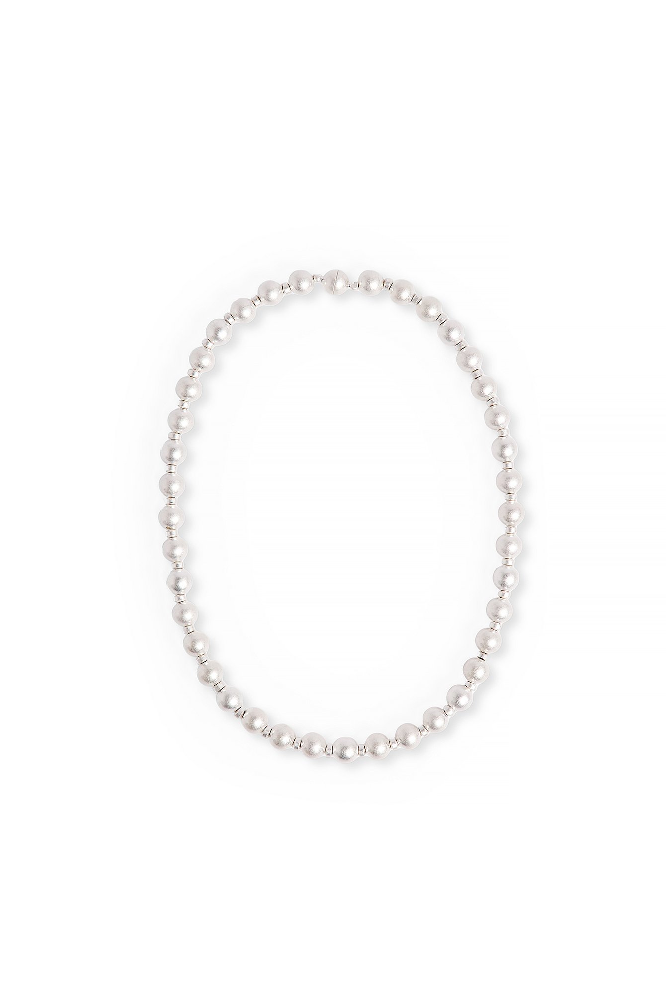 Silver Silver Colored Pearl Necklace