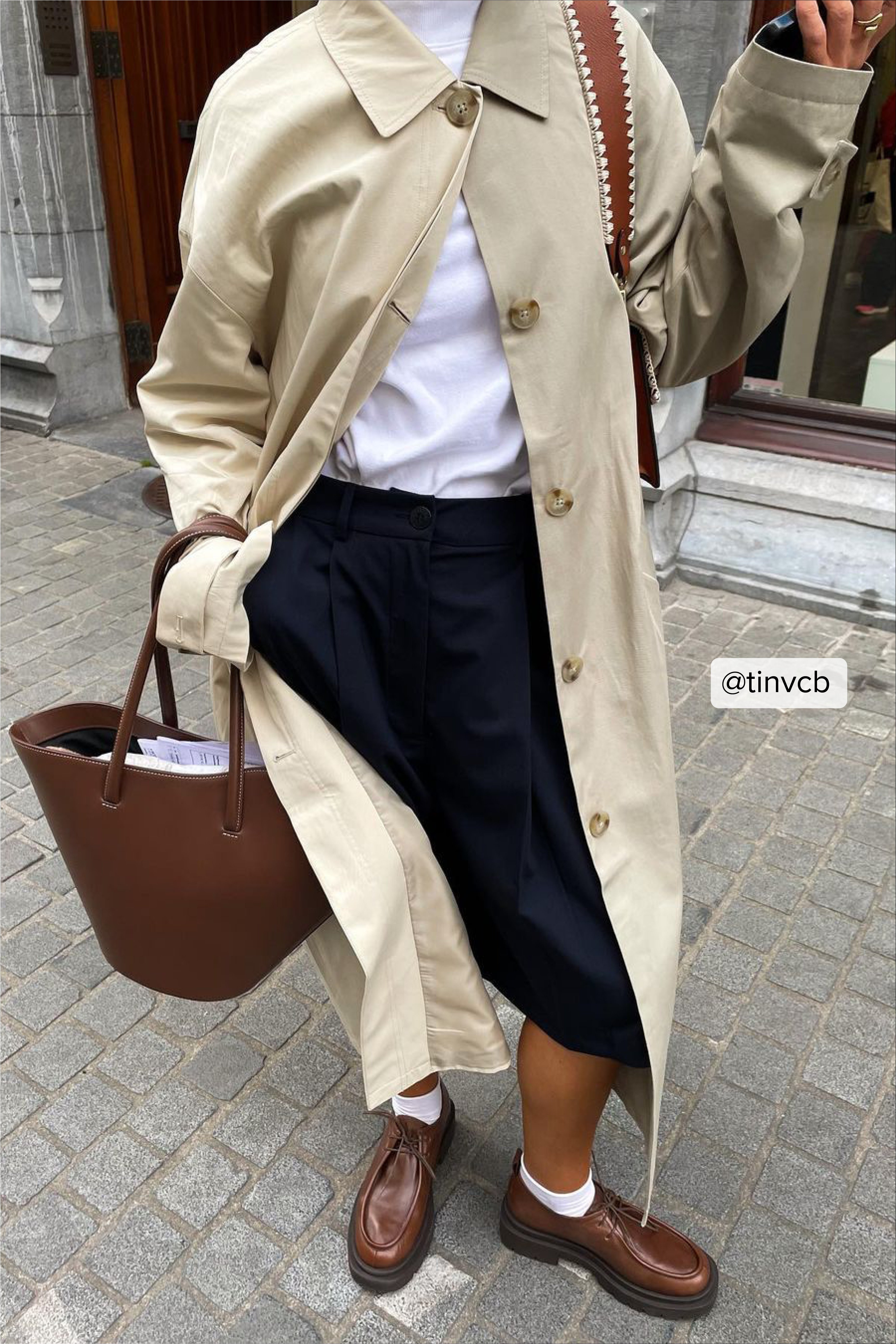 Two Toned Trench Coat