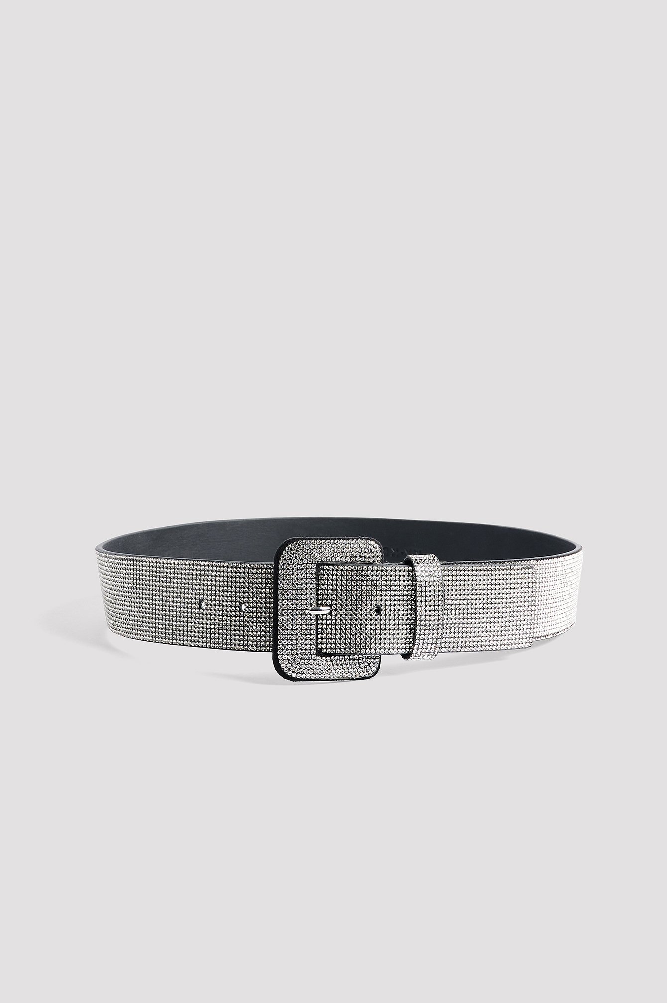 Black/Silver Wide Sparkling Belt